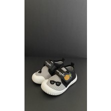 Gezer Gri Siyah Ortopedik Yazlık Keten Ayakkabı Erkek Çocuk 3270 Kaydırmaz Taban ile Güvenli Kullanım