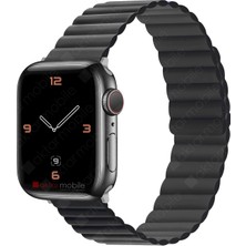 AktarMobile Apple Watch 6 Se 5 4 3 2 1 - 38 / 40 mm Uyumlu Magnetik Silikon Kordon Mıknatıslı Premium Kayış