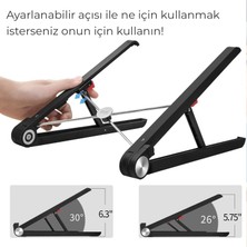 Bix Saiji X1 Alüminyum Notebook Laptop Standı Siyah