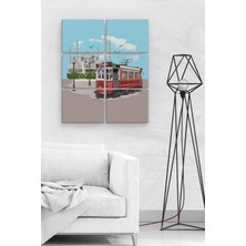 Hero Tasarım Taksim 6 Parça Ahşap Mdf Tablo NHL1546