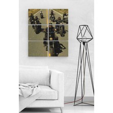 Hero Tasarım Harley Davidson 6 Parça Ahşap Mdf Tablo NHL2856