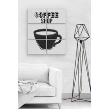 Zeron Tasarım Coffee Shop  BLL620 6 Parça Ahşap Mdf Tablo NHL5117