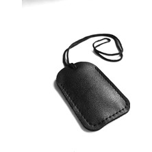 VİP GİFT Kayı Dörtgen Cevşen Dualı Kolye Muska Siyah Hakiki Deri