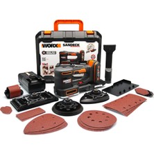 Worx WX820 20VOLT 2.0AH. Li-Ion Profesyonel Devir Ayarlı Çok Amaçlı Şarjlı Zımpara