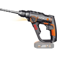 Worx WX390.9 20VOLT 1.2j Profesyonel Sds-Plus Pnömatik Şarjlı Matkap + 8 Adet Uç + Mandren (Akü Dahil Değildir)