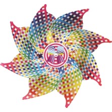 Kardeşler Oyuncak 18 cm Çap 8 Kanatlı Baskılı Rüzgar Gülü