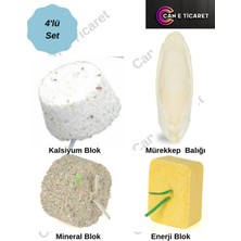 PureCanpati Enerji Blok-Mineral Blok-Kalsiyum Blok-Mürekkep Balığı (Kalamar) Kemiği 7-8cm ve Tutacak