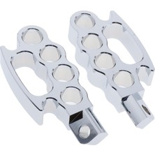 Lnshop Harley Motocross Döngüsü Ayak Pegs Için Evrensel Uyuyor Tutun Özel Pedal Gümüş (Yurt Dışından)