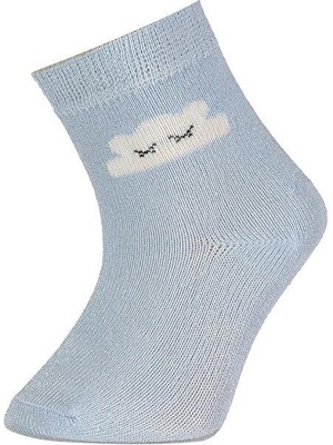 Bibaby Desenli Bamboo 2li Çorap 68384 Taş-Mavi