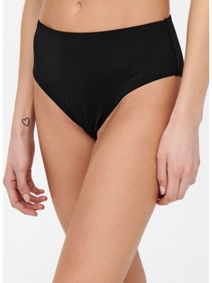 Only Onltassy Hw Brief 1  Normal Kalıp Desenli Siyah  Kadın Bikini Alt