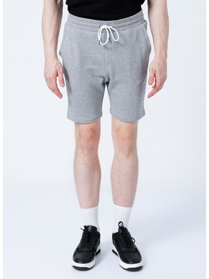 Jack & Jones 12202197_JJIFONT Jjsweat Shorts At Normal Bel Düz Açık Gri Erkek Sweat Şort