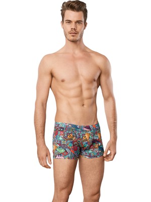Doreanse Erkek Çok Renkli Baskılı Modal Boxer 1807 | Patchwork