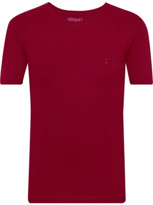 O Yaka Bordo Erkek Tişört