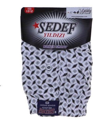 Sedef Yıldızı Erkek Desenli Penye Boxer 1012 - 6 Adet