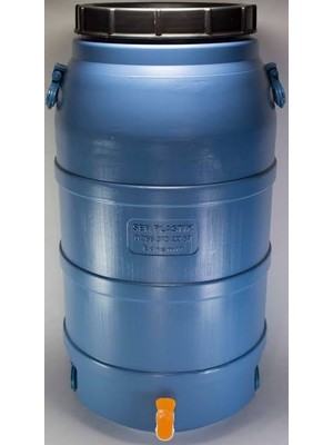 Şen Plastik (Musluklu) İçi Beyaz Plastik Yağ Varili Zeytinyağı Bidonu 65 lt