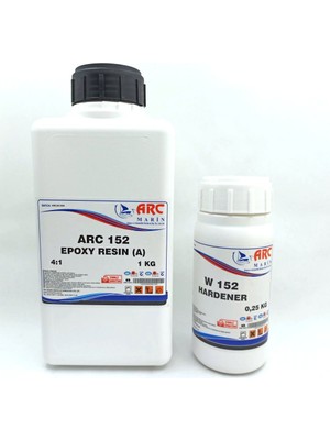 Hobiflex ARC152 Epoksi Ahşap ve Elyaf Laminasyon Reçine1,25 kg Set