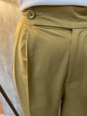 Nur Sandıkçı Fashion Hazır Kemerli Kumaş Pantolon Havuç Model Pileli