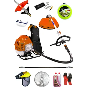 Magnezyum Motor Benzinli Sırt Tipi Tırpan Makinesi Ot Çayır Çalı Kesme Tırpan Makinesi 7.9hp 63CC