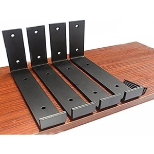 Karadeniz Dizayn '4 Lü'' Raf Ayağı 20 cm Derinliğinde Raflara Uygun Raf Ayağı - Siyah