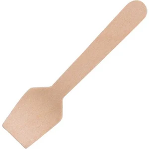 Ambalaj Pazarı Ekolojik Kare Tahta Dondurma Kaşık 9.5 cm - 100 Adet