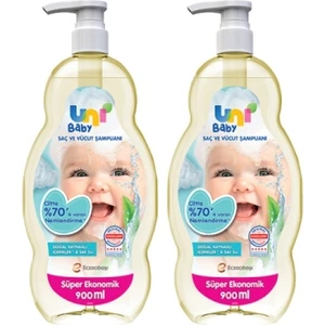 Uni Baby Şampuan Boyasız 900 ml x 2 Adet
