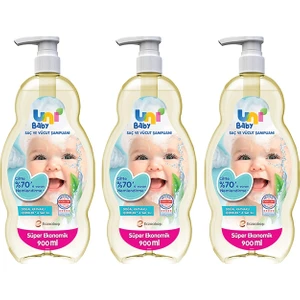 Uni Baby Saç Ve Vücut Şampuan 900 Ml X 3 Adet