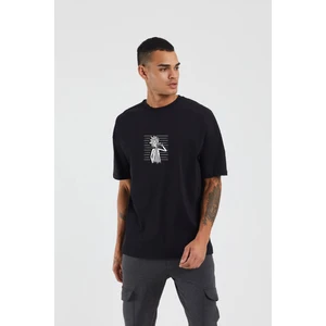 The Wert Unisex Rick And Morty Baskılı Siyah Oversize Tshirt