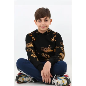 Cansın Mini Erkek Çocuk Kapşonlu Pano Baskılı Sweatshirt 4-14YAŞ 14011