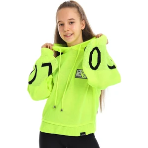 Cansın Mini Kız Çocuk Lc Yazı Nakışlı Örme Triko Sweatshirt 14186