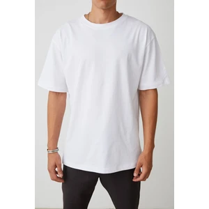 The Wert Ünisex Oversize Beyaz Düz Renk T-Shirt