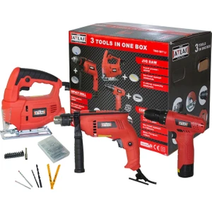 Eco 3’lü Set Li Trio 500 W Matkap + 400 W Dekupaj + 12 V Li-Ion Vidalama
