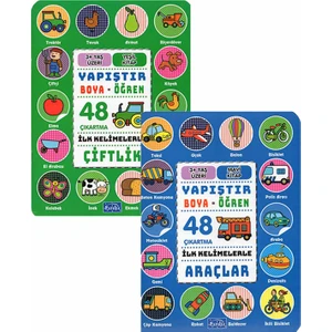 +3 Yaş Yapıştır Boya Öğren Araçlar ve Çiftlik 2’li Set (Parıltı Yayınları)