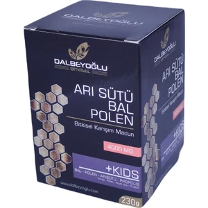 Dalbeyoğlu Bitkisel Arı Sütü Bal Polen Bitkisel Karışım Macun 230 gr 4000 Mg Kids Çocuk