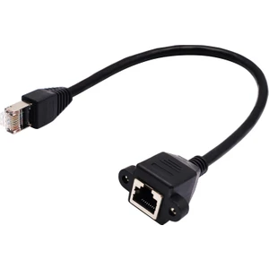 Panel Tipi Dişi Erkek Vidalı Cat 6 Ethernet Ağ Kablosu RJ45 Panel Montajlanabilir Uzatma Kablosu