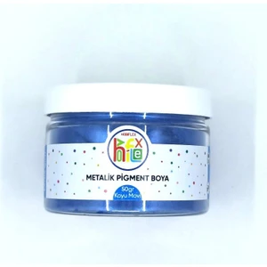 Epoksi Reçine Metalik Pigment Sedefli Toz Boya Koyu Mavi Renk 50 gr