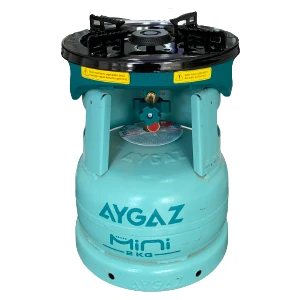 Mini Ocak Yeşil Yeni (Barbekü Uyumlu Çakmaksız ) + Mini Çanta + Mini Altlık + Mini Tüp