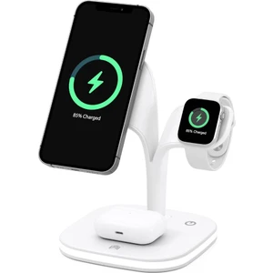 M.TK Moveteck iPhone Watch Magsafe Airpods 5in1 Şarj Istasyon Standı Şık Lüx Tasarım Magnetik Charger 15W