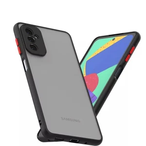 M.TK Moveteck Samsung Galaxy M23 5g Uyumlu Kılıf Kamera Lens Korumalı Arkası Mat Şeffaf Tuşları Renkli Ince Kapak