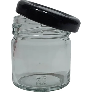 3 Adet 40 ml Cam Kavanoz Kapaklı