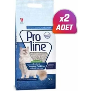 Pro Line 2 Adet - Proline Kokusuz Topaklanan Bentonit Kedi Kumu 5 Lt