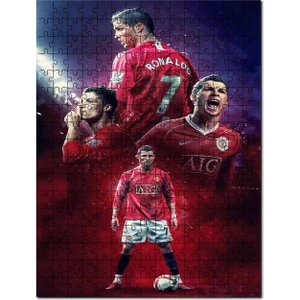 Cristiano Ronaldo 7 Kompozisyon 120 Parça Puzzle Yapboz Mdf (Ahşap)