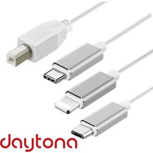 ADS-501 3ın1 USB B To Micro-Lightning-Type-C Telefon Bilgisayar Tablet Için Piyano Mıdı Org Elektrikli Piyano Konnektörü Çevirici Otg Kablo