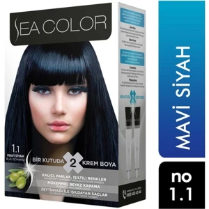 Sea Color Saç Boyası 1.1 Mavi Siyah 8698753382096