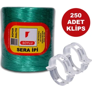 Sera Trend Soylu Sera Ipi Ve Bitki Klipsi Fide Bağlama Ipi 250 Adet Her Bitkiyle Uyumlu Şeffaf Bitki Klipsi