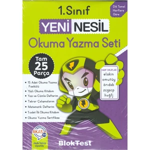 Bloktest Yayınları 1. Sınıf Okuma Yazma Seti Yeni Nesil Shringli