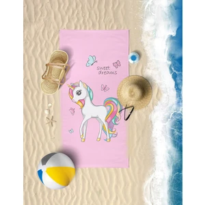 Vevien Home Unicorn Dijital Baskılı 60 x 130 cm Çocuk Plaj Havlusu
