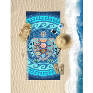 Vevien Home Water Turtle Dijital Baskılı 70 x 140 cm Plaj Havlusu