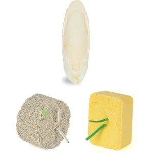 Quik Enerji Blok-Mineral Blok-Mürekkep Balığı (Kalamar) Kemiği 7-8cm ve Tutacak