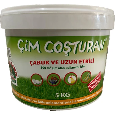 Çim Coşturan Granül Çim Gübresi 5 kg Şeffaf Renkli Hızlı ve Uzun Etkili