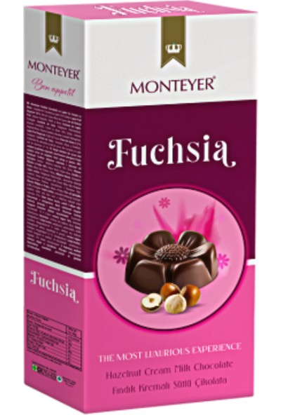 Monteyer Fuchsia Fındık Kremalı Sütlü Çikolata 256 gr